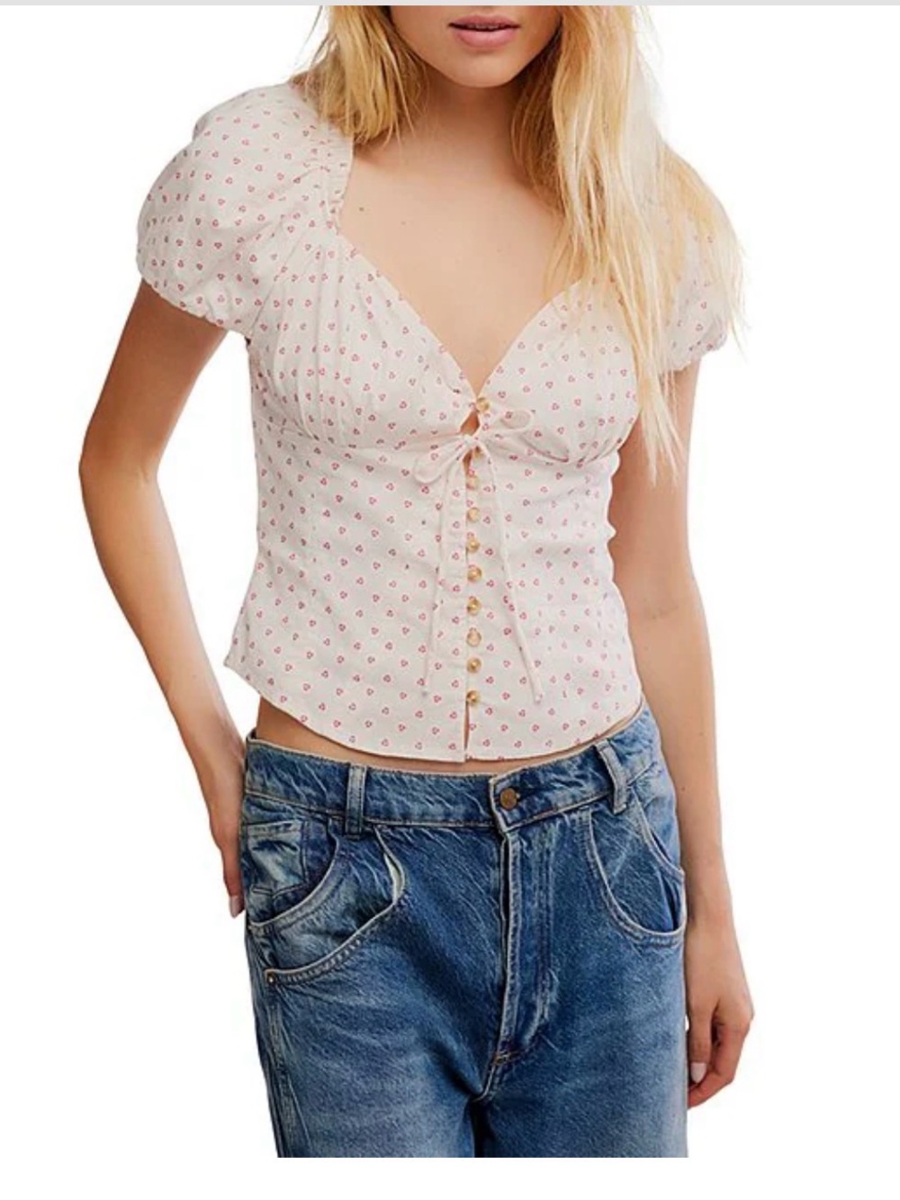 Free People Summer Printed Blouse BNWT Sz Small